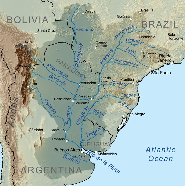 Reka Parana mapa