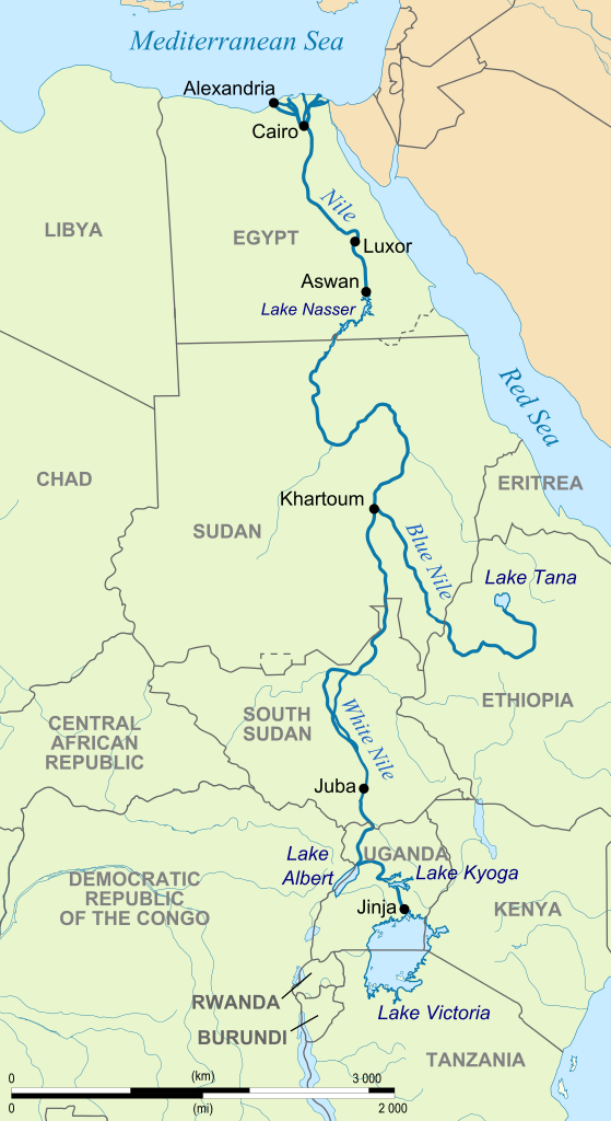 Reka Nil mapa
