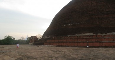 Sri Lanka Anuradhapura Jethawanaramaya stupa and she
