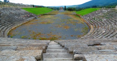 Greece Peloponnese ancient Messene stadium
